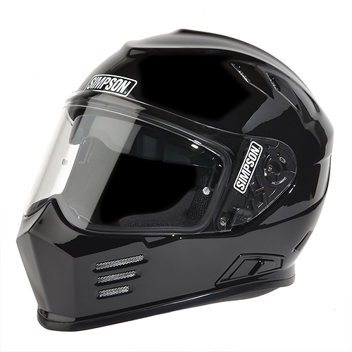 JUST ARRIVED GLOSS BLACK SIMPSON GHOST MOTORCYCLE HELMET