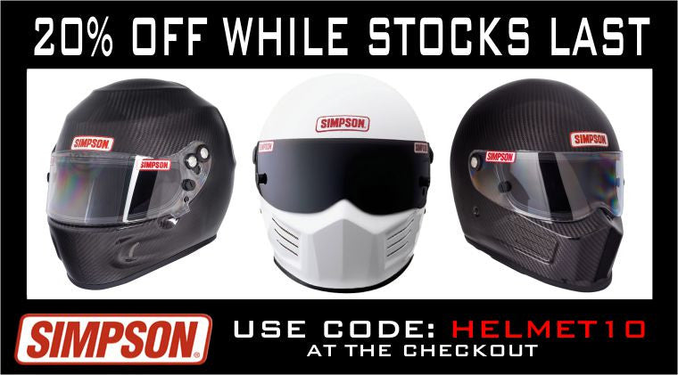 HURRY WHILE STOCKS LAST get your 20% off all 2010 Simpson Helmets