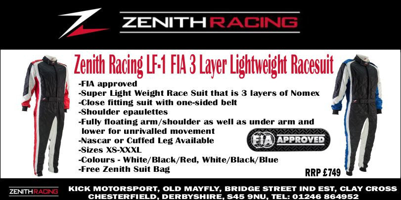 ZENITH RACING LF-1 FIA 3 LAYER LIGHTWEIGHT RACING SUITS